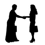 Vector silhouette of a couple N171