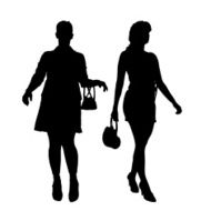 Vector silhouette of a couple N172
