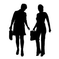 Vector silhouette of a couple N173