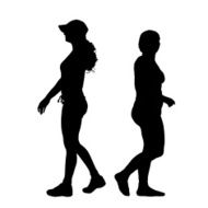 Vector silhouette of a couple N179