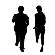 Vector silhouette of a couple N180