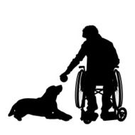 Vector silhouettes of man N52