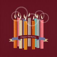 Birthday background with color candles