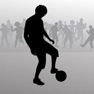 Vector silhouette of a man N402