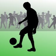 Vector silhouette of a man N403
