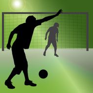 Vector silhouette of a men N3