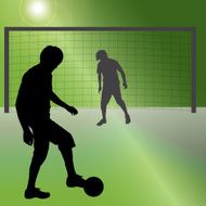 Vector silhouette of a men N4