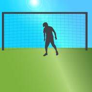 Vector silhouette of a man N407