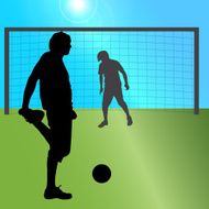 Vector silhouette of a men N5