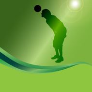 Vector silhouette of a man N410