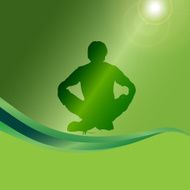 Vector silhouette of a man N412
