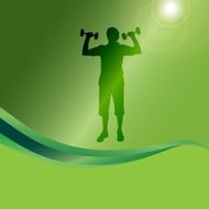 Vector silhouette of a man N413