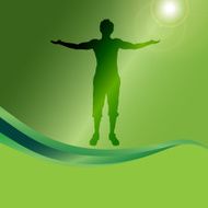 Vector silhouette of a man N414