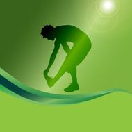 Vector silhouette of a man N415