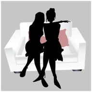 Pretty Friends Silhouette