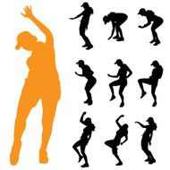 Vector silhouette of a woman N1390
