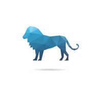 Lion silhouette abstract vector illustration