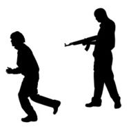 Vector silhouette of a man N417