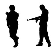 Vector silhouette of a man N418
