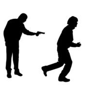 Vector silhouette of a man N419