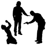 Vector silhouette of a man N421