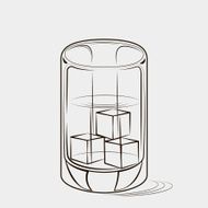 Glass of drink with ice N2