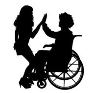 Vector silhouettes of couple N67