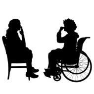 Vector silhouettes of couple N69
