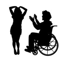 Vector silhouettes of couple N71