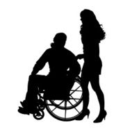 Vector silhouettes of couple N72