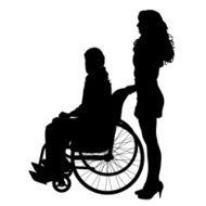 Vector silhouettes of couple N73