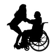 Vector silhouettes of couple N76