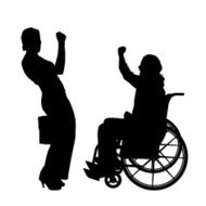 Vector silhouettes of couple N77