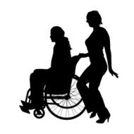 Vector silhouettes of couple N82