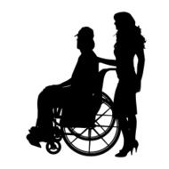 Vector silhouettes of couple N83