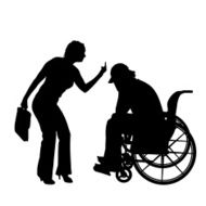 Vector silhouettes of couple N85