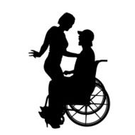 Vector silhouettes of couple N90