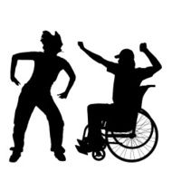 Vector silhouettes of couple N94