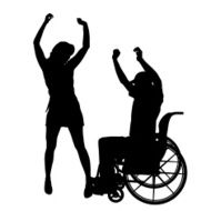Vector silhouettes of couple N95