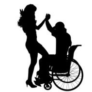 Vector silhouettes of couple N96