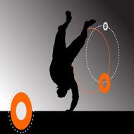 Vector silhouette of a man N428