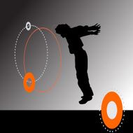 Vector silhouette of a man N430