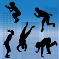 Vector silhouette of a man N431