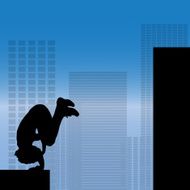 Vector silhouette of a man N434