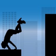 Vector silhouette of a man N435