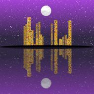 Night cityscape generated texture