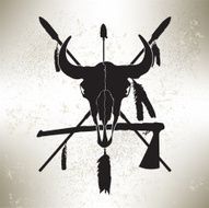 American Indian Bull Head Graphic