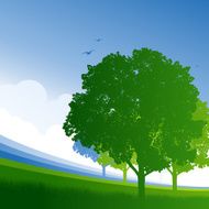 Green tree background N2