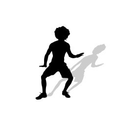 Vector silhouette of a man N358