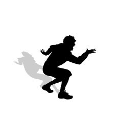 Vector silhouette of a man N359